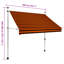 Dakota Fields 2cm W x 1.2cm D Fabric Orange/Brown Cover Retractable Patio Awning