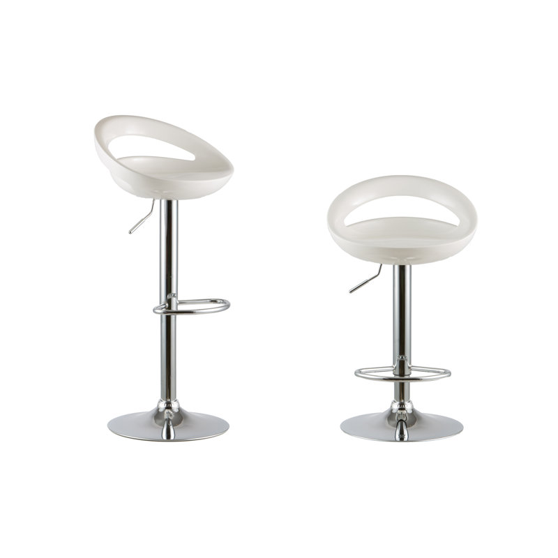 Tabouret pivotant à hauteur réglable, Blanc