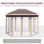 4m x 3.5m Metal Patio Gazebo