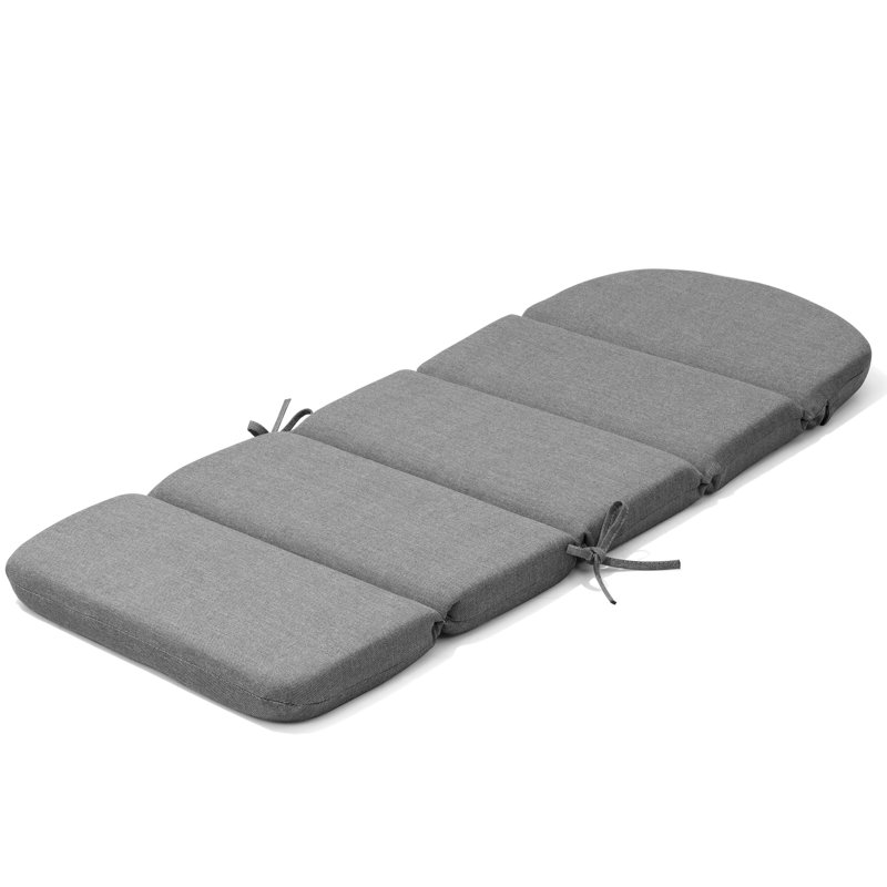 Coussin de siège / dossier Adirondack de 2,36 po Ebern Designs, 1, Gris, polyester