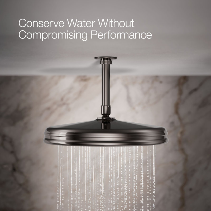 Rain Fixed Shower Head, Vibrant Titanium