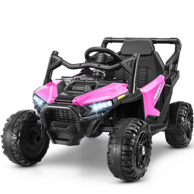24 Volt Ride On Toys, Kids Utv Ride On Cars With Remote Control, 2X200W Powerful Electric Car With Bluetooth, Spring Suspension For Kids