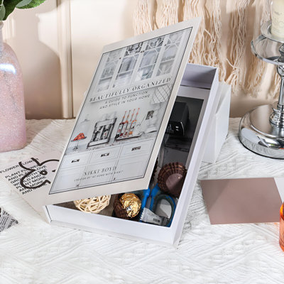 Élégante boîte à faux livres: organisateur de téléphone moderne avec charme décoratif