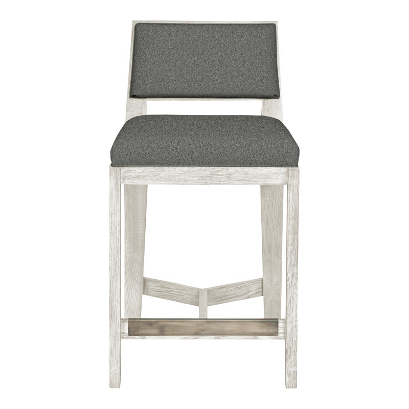 Thom Filicia Solid Wood 32.5" Bar Stool, Casa Blanca, Ian Pewter