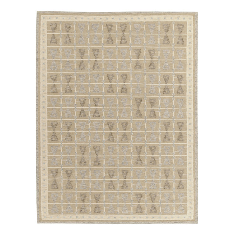 Scandinavian Wool Geometric Area Rug, Rectangle 12' x 16'