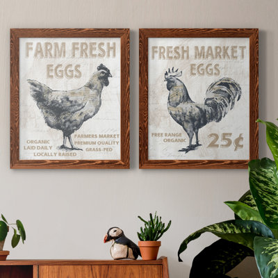 Farm Fresh Chicken - ensemble de 2 reproductions