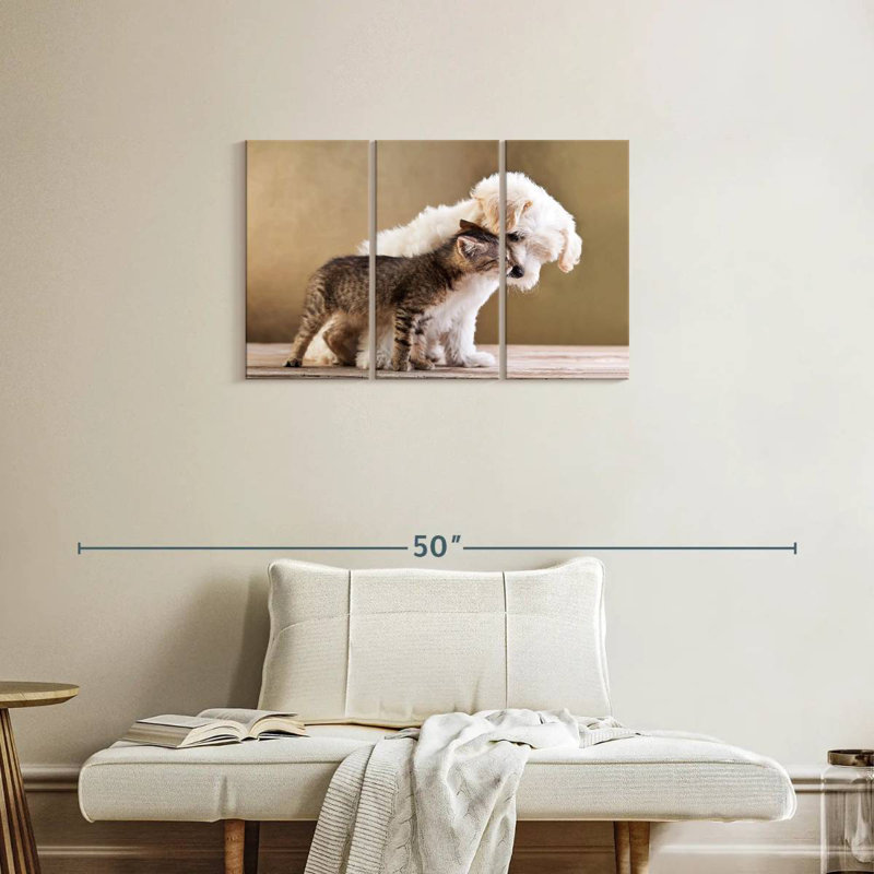 Brampt Sweet Cat And Dog, 20" H x 33" W