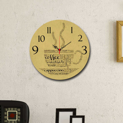 Horloge murale élégante Elegant, 15,7 po de diamètre | 100% panneau de fibres à densité moyenne avec une épaisseur de 0,2 po | Décoration élégante pour le salon, le bureau et la chambre à coucher | Design moderne, parfait pour l'élégance et la