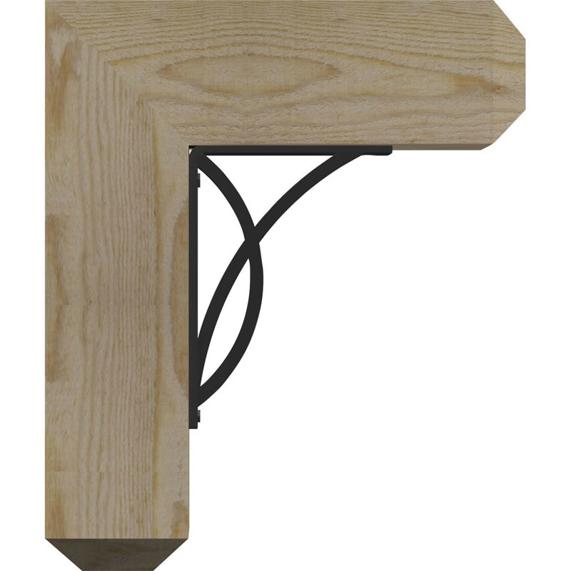 Support triple Ironcrest de 4 po Miller, H 14 po x P 11 1/2 po, Sapin de Douglas de l 3 1/2 po x T 2 po (lisse)