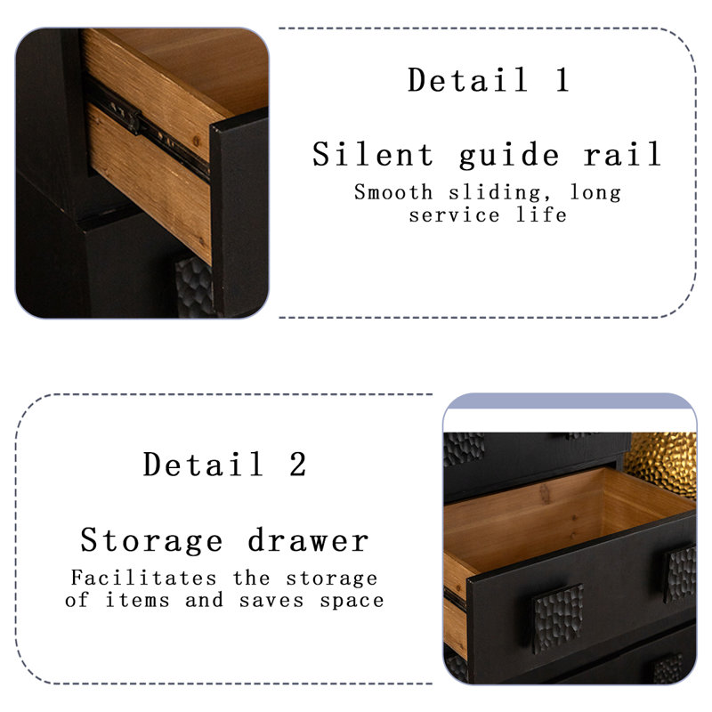 Armoire d'appoint Modern, Noir
