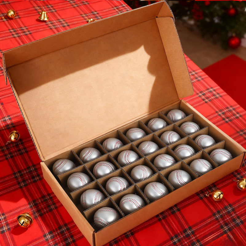 Ensemble de décorations de Noël incassables pour le basketball - 24 pièces, Silver