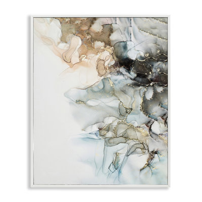 «Glam & Neutral Abstraction», art de la giclée encadrée par Incado