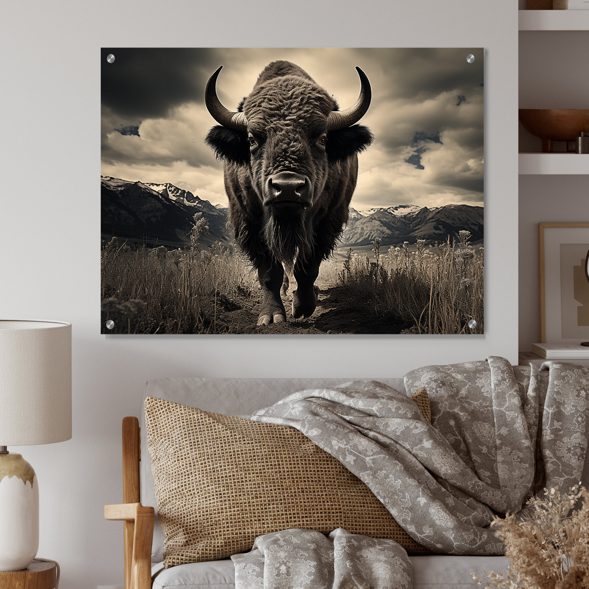 Loon Peak® Bison Majestic Bison - Bison Acrylic Wall Art Decor | Wayfair
