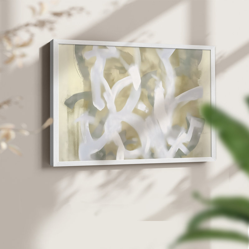 Abstrait, série XLVII, reproduction encadrée, H 16 po x l 20 po, Blanc