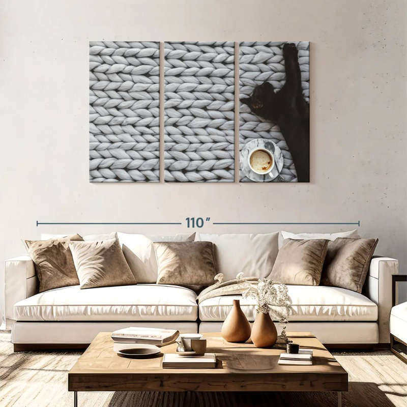 Brampt Lazy Black Cat, 48" H x 74" W