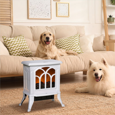 Foyers à chaleur 750W / 1500W et accessoires avec espaces de vie confortables et plastique blanc classique