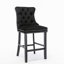 Ensemble de 2 tabourets de bar avec pieds en bois, tabourets de bar rembourrés avec décoration capitonnée et garniture cloutée-102488571