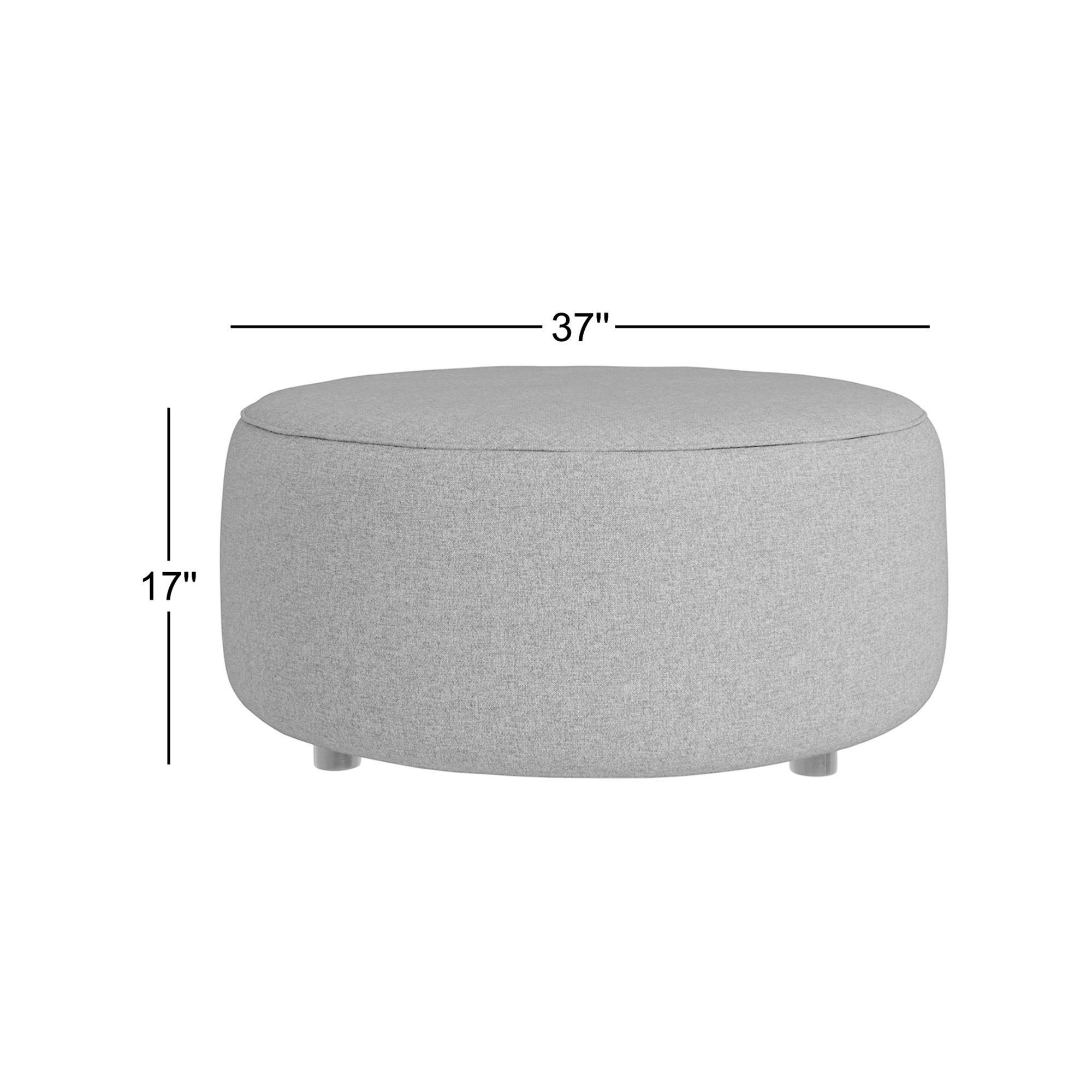 Murano Upholstered Ottoman, Annisa Sage Vintage Tapestry