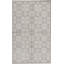 Cotton Geometric Area Rug in Silver