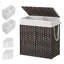 Panier à linge 110l avec 2 sacs de doublure amovibles-313215962