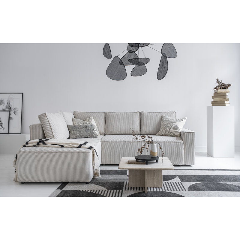 Brave Dave Corner Sofa L Shape, Left Hand Facing, Beige