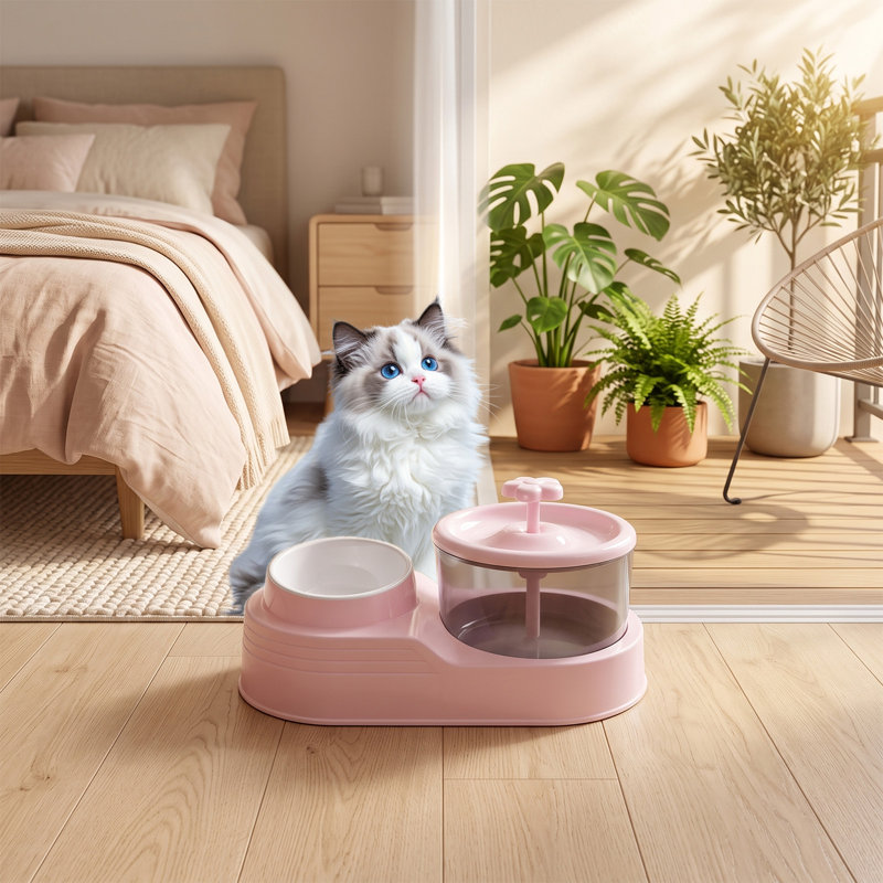 Distributeur d'eau à circulation automatique Cats Bowl, Rose