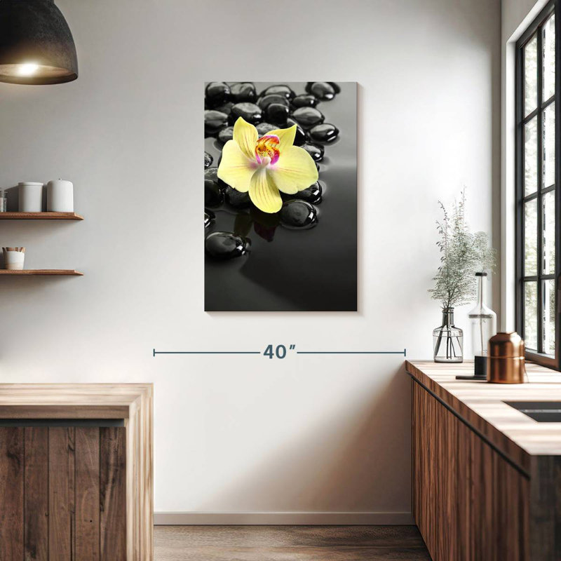 Orchidée jaune Kerrick, H 36 po x l 24 po