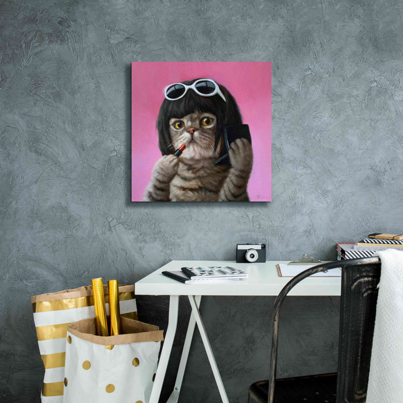 «Bob Cat» par Lucia Heffernan sur, H 18 po x l 18 po x P 0,75 po