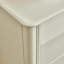Armoire de rangement à 7 tiroirs en bois massif blanc crème
