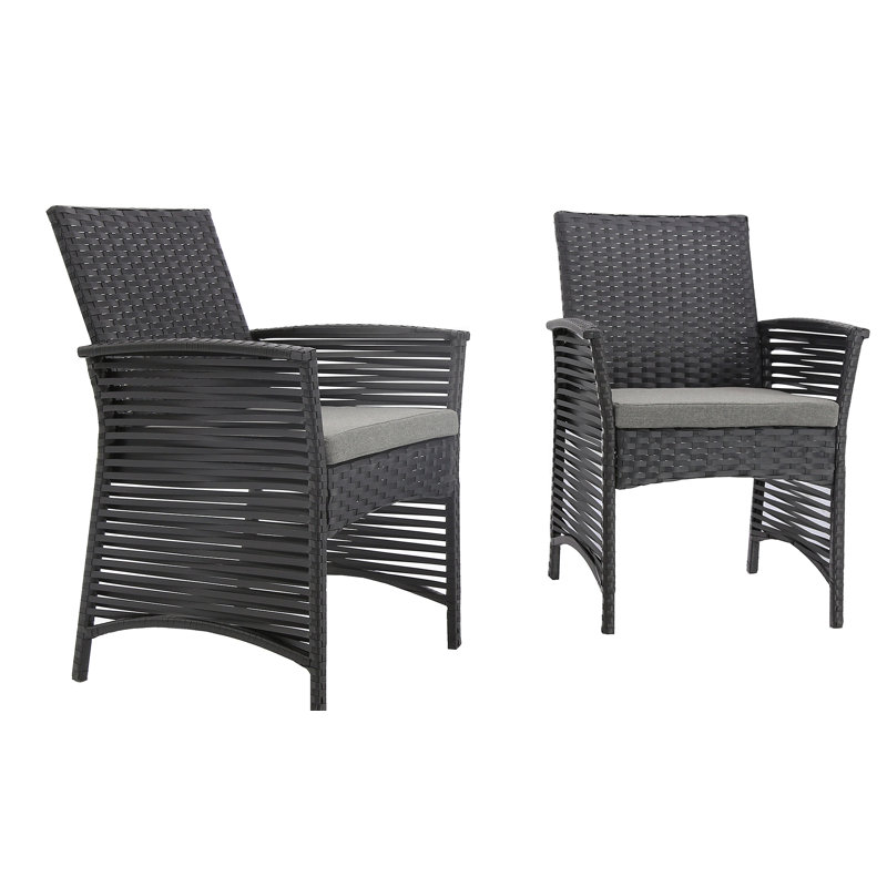 Chaise de patio avec coussins ClipperCove, Noir