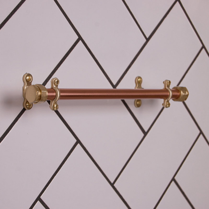 QuirkHub Indynut Wall Mounted Towel Rail, 4.6cm H x 50cm W x 5cm D