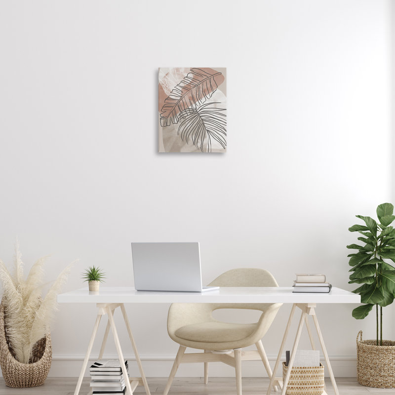 Toile de feuilles de terre tropicale, design par Cat Thurman Designs, H 20 po x l 16 po