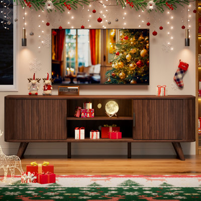 TV Cabinet Stands for TVs up to 65", Entertainment Center with Storage Shelf, Media Console Table with Drawers for Living Room