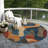 Machine Washable Indoor/Outdoor Xhevrie Navy Rug-1937107506