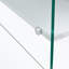 End Table with 1 drawer, buttom shelf and galss sled legs