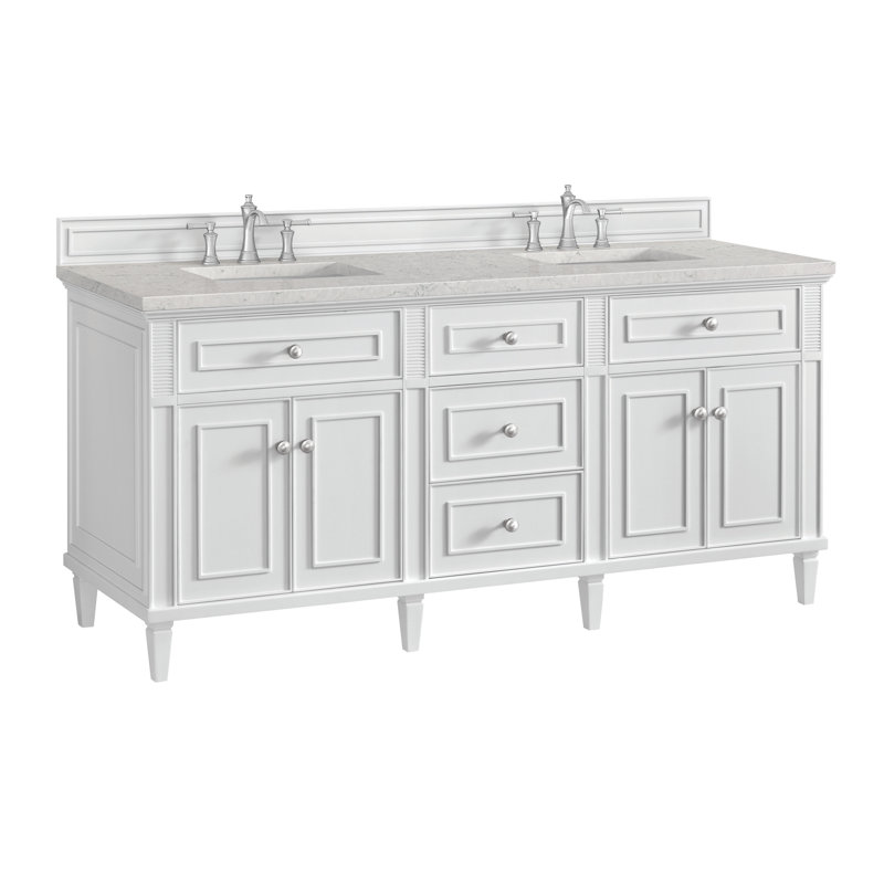 Lorelai 72'' W Double Vanity, Eternal Jasmine Pearl, Bright White