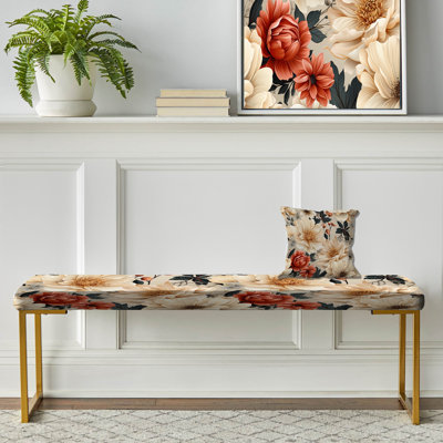 Banc rembourré or