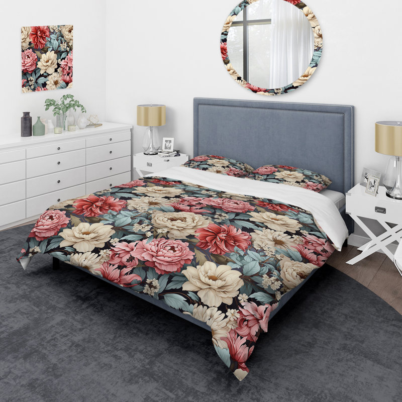 Ensemble de housse de couette rétro Boho, Housse de couette simple + 1 taie décorative stan