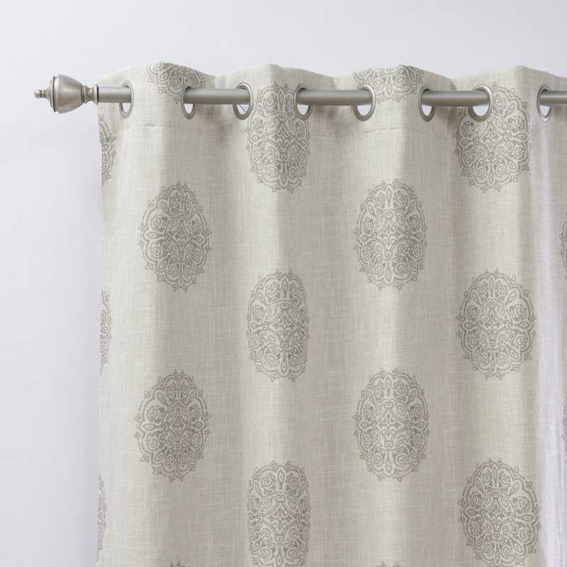 Capen Polyester Blackout Curtain Panel (Single Panel), Gray