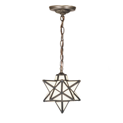 9" Wide Moravian Star Mini Pendant