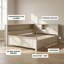 Storage Daybed Farmhouse Style - Full Size Bed Frame with Shelves & Drawers, Antique White-1789169055