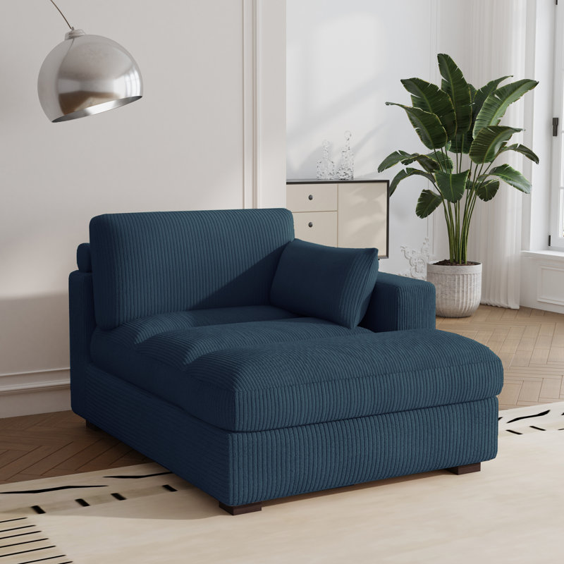 Upholstered Chaise Lounge, Right Hand Facing