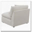 Chaise sans accoudoirs Greeley Ivory - Tissu semblable au lin - Hydrofuge