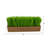 5'' Faux Foliage Grass in Wood Planter
