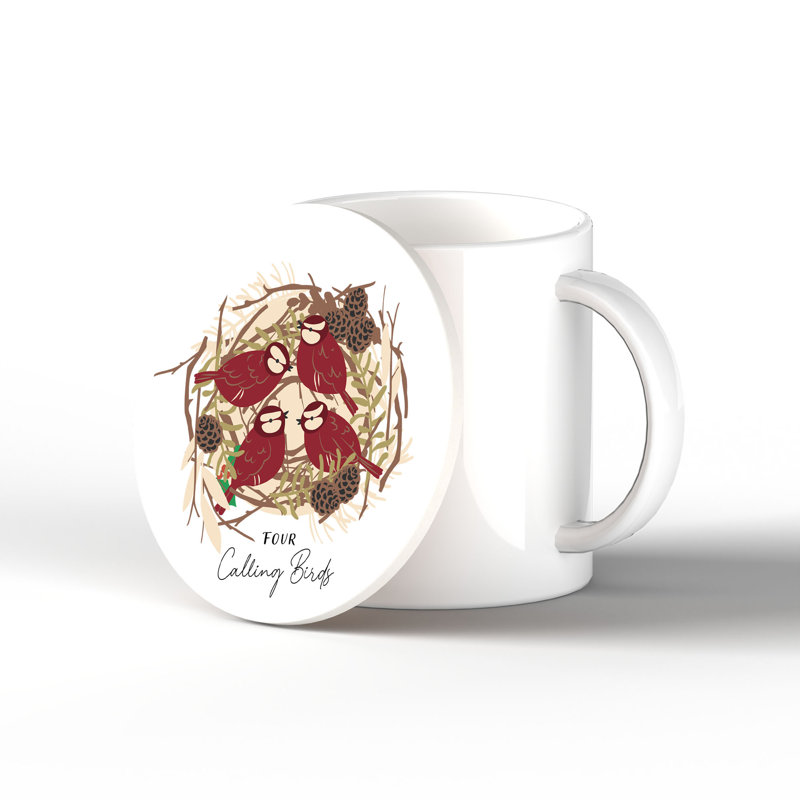 Carley Ceramic Round 1 Piece Coaster