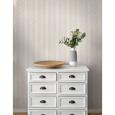 Papier peint rayé non collé Seabrook Designs Jorja