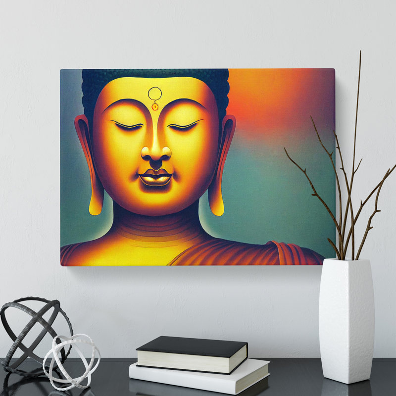 Golden Buddha Vol.4 - Wrapped Canvas, 35cm H x 50cm W x 3cm D
