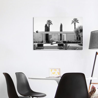 Black California Series - Palm Springs Modern Design III - Wrapped Canvas Print