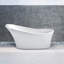 Baignoire de trempage autoportante 63 "avec drain et plateau en bambou 63" Streamline-1979527460