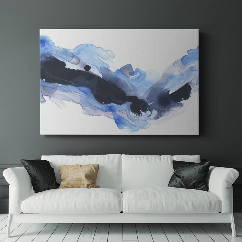 Azul Wave I - Cavas enveloppés de galerie, H 12 po x l 18 po